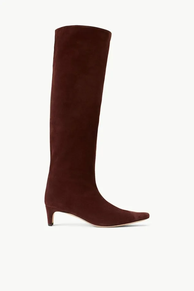 STAUD Boots WALLY BOOT Mahogany Suede 8211 Women