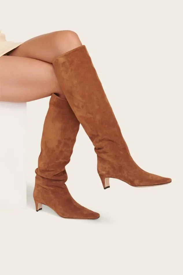 STAUD Boots WALLY BOOT Tan Suede 8211 Women