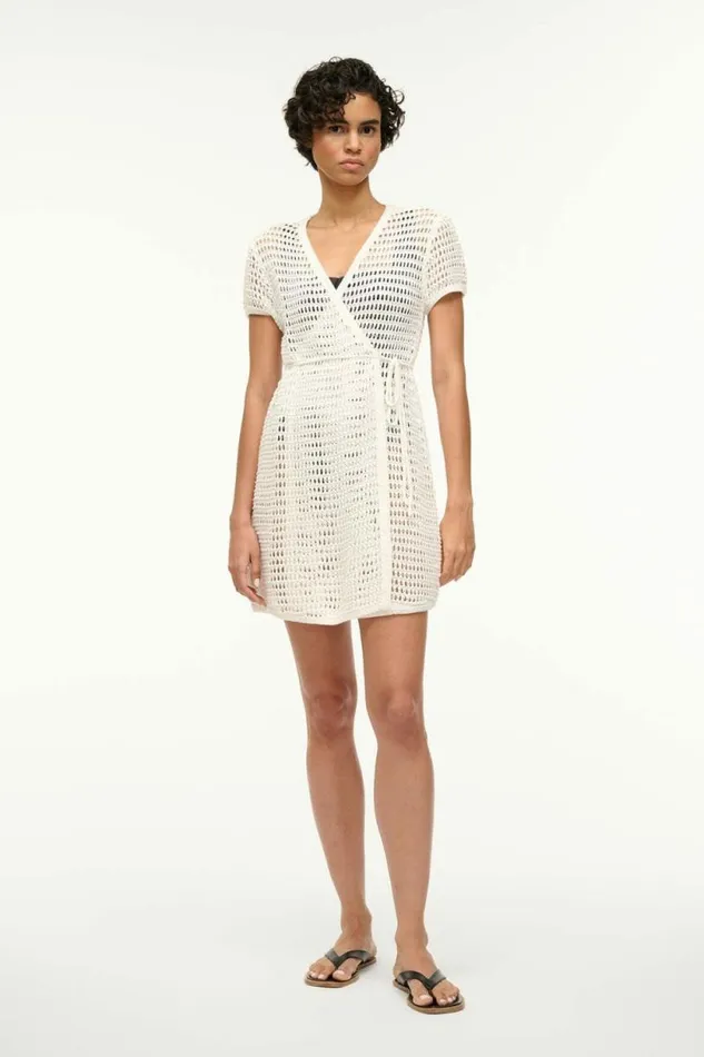 STAUD CoverUps SPRITZ COVERUP DRESS Ivory 8211 Women