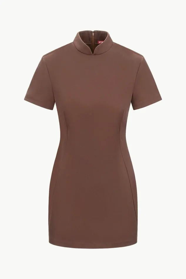STAUD Dresses CASS DRESS Dark Chocolate 8211 Women