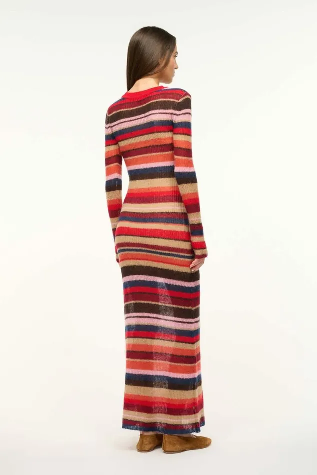 STAUD Dresses EIZA DRESS Autumnal Faded Stripe 8211 Women STAUD Dresses EIZA DRESS Autumnal Faded Stripe 8211 Women