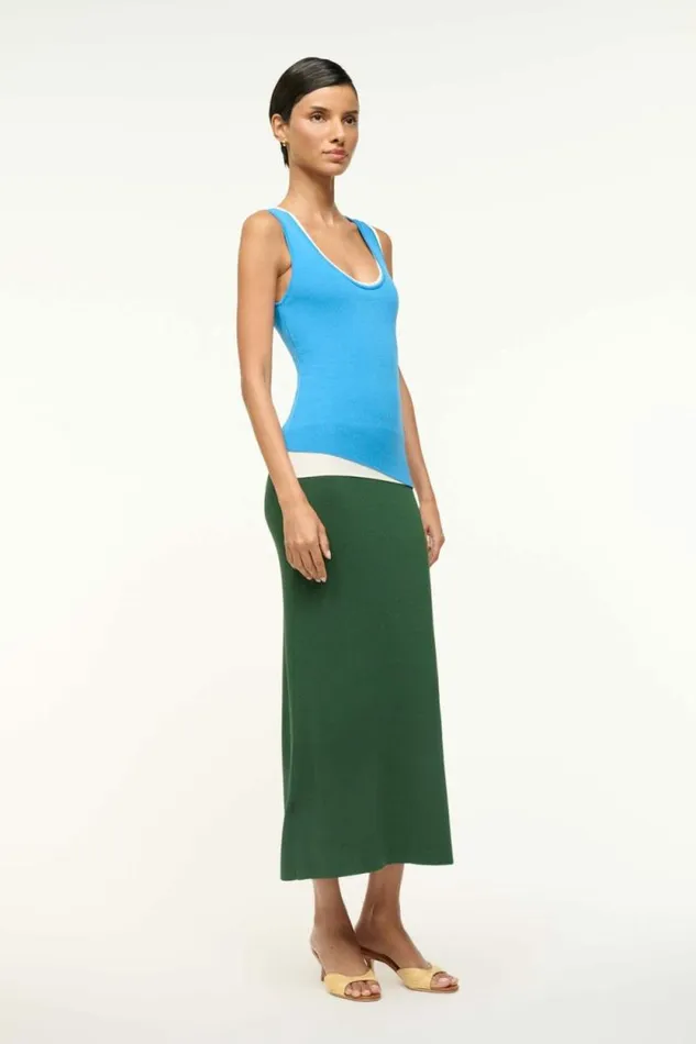 STAUD Dresses HERMOSA DRESS Jungle Sky Ivory 8211 Women STAUD Dresses HERMOSA DRESS Jungle Sky Ivory 8211 Women