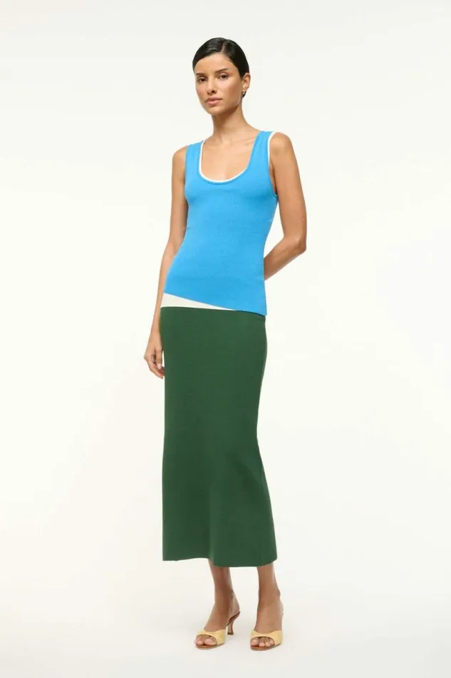 STAUD Dresses HERMOSA DRESS Jungle Sky Ivory 8211 Women STAUD Dresses HERMOSA DRESS Jungle Sky Ivory 8211 Women