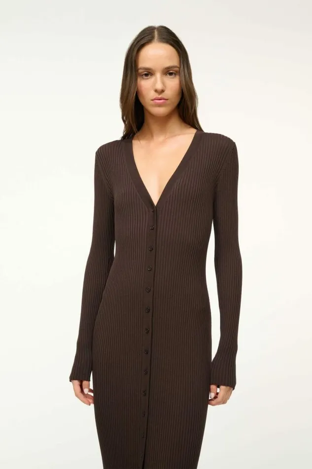 STAUD Dresses MAXI SHOKO SWEATER Earth 8211 Women