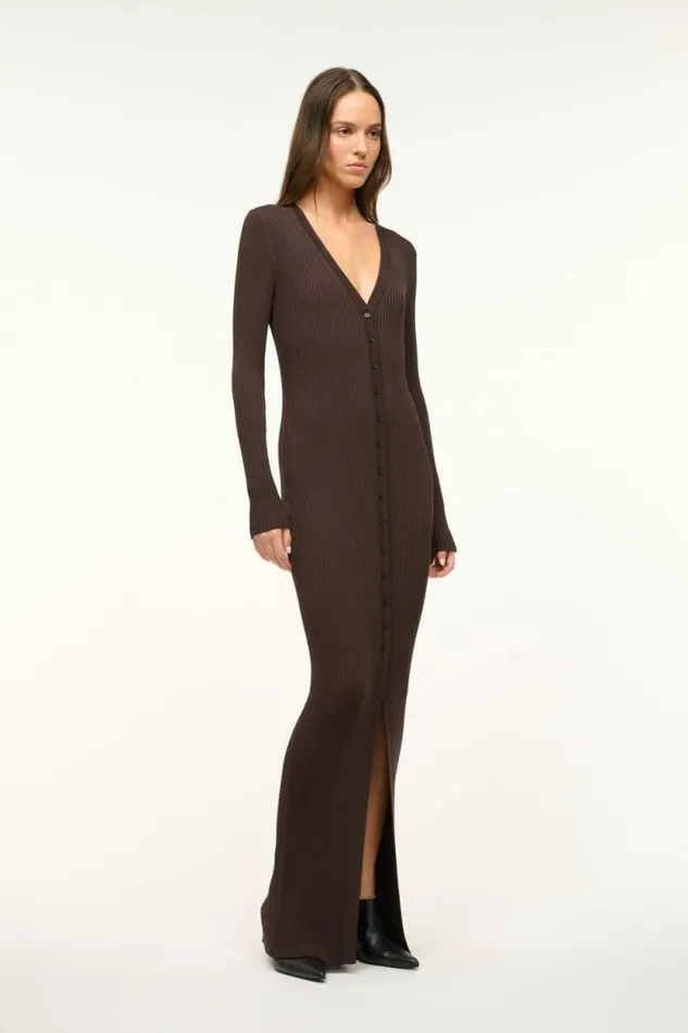 STAUD Dresses MAXI SHOKO SWEATER Earth 8211 Women