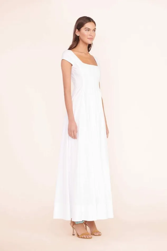 STAUD Dresses MAXI SHORT SLEEVE WELLS DRESS White 8211 Women STAUD Dresses MAXI SHORT SLEEVE WELLS DRESS White 8211 Women