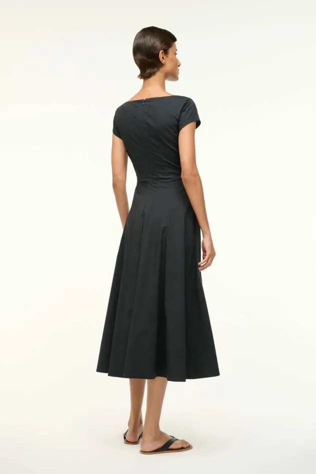STAUD Dresses SHORT SLEEVE WELLS DRESS Black 8211 Women STAUD Dresses SHORT SLEEVE WELLS DRESS Black 8211 Women