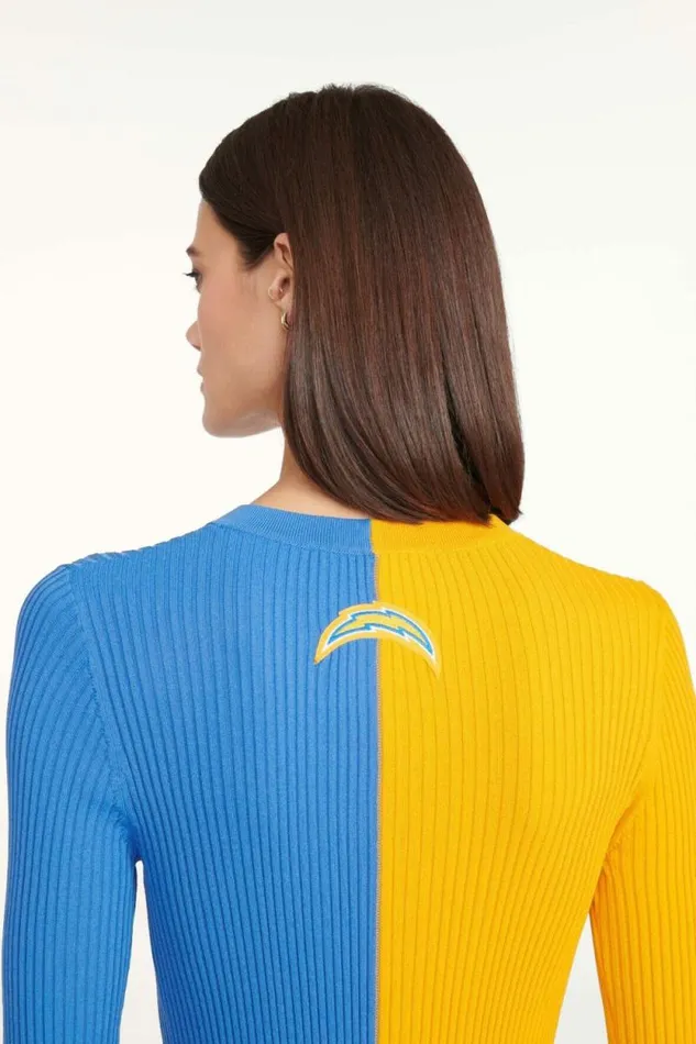 STAUD Dresses THE NFL SHOKO SWEATER Los Angeles Chargers 8211 Women STAUD Dresses THE NFL SHOKO SWEATER Los Angeles Chargers 8211 Women