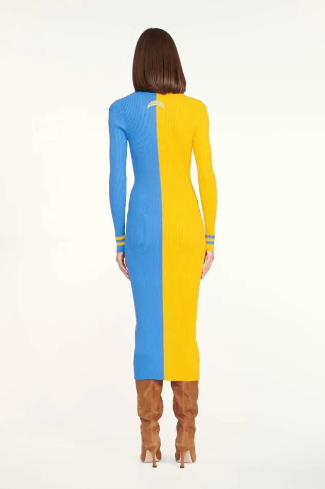 STAUD Dresses THE NFL SHOKO SWEATER Los Angeles Chargers 8211 Women STAUD Dresses THE NFL SHOKO SWEATER Los Angeles Chargers 8211 Women