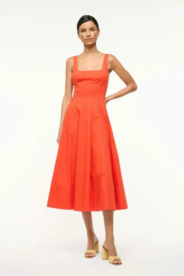 STAUD Dresses WELLS DRESS Cayenne 8211 Women