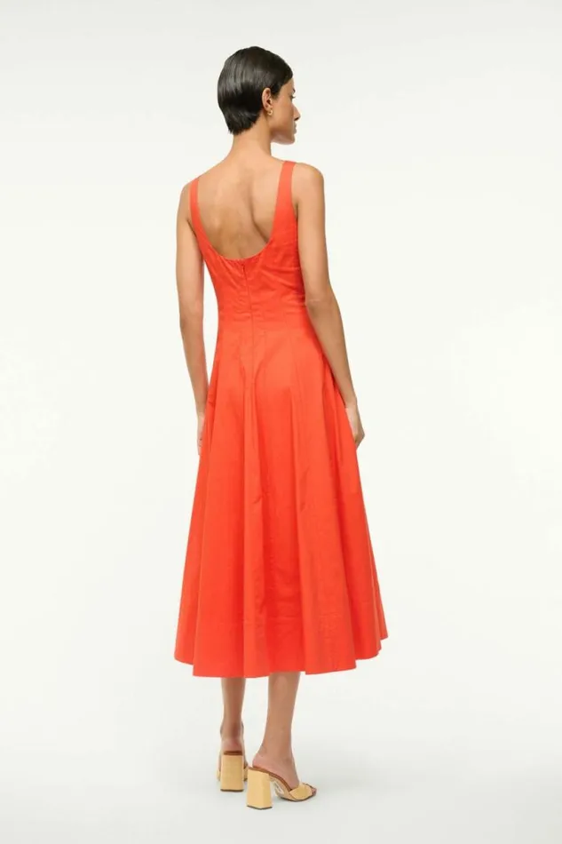 STAUD Dresses WELLS DRESS Cayenne 8211 Women STAUD Dresses WELLS DRESS Cayenne 8211 Women