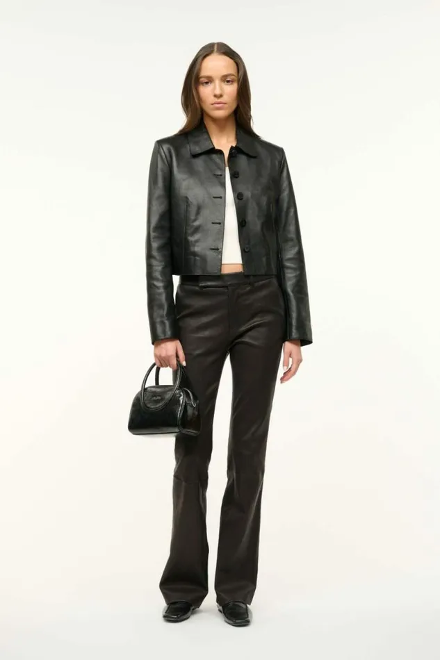 STAUD Outerwear and Jackets LEATHER MARINO JACKET Black 8211 Women