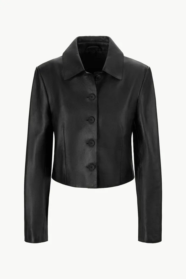 STAUD Outerwear and Jackets LEATHER MARINO JACKET Black 8211 Women
