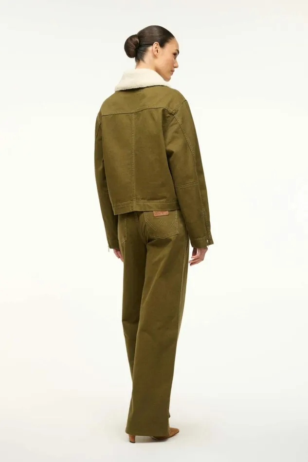 STAUD Outerwear and Jackets WRANGLER THE MINIMAL JACKET Sergeant Green 8211 Women