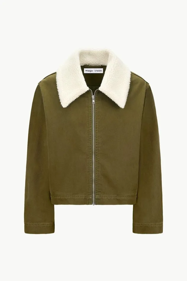 STAUD Outerwear and Jackets WRANGLER THE MINIMAL JACKET Sergeant Green 8211 Women