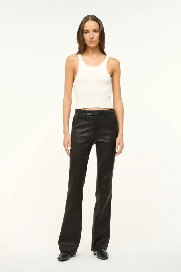 STAUD Pants and Shorts HANOVER LEATHER PANT Black 8211 Women