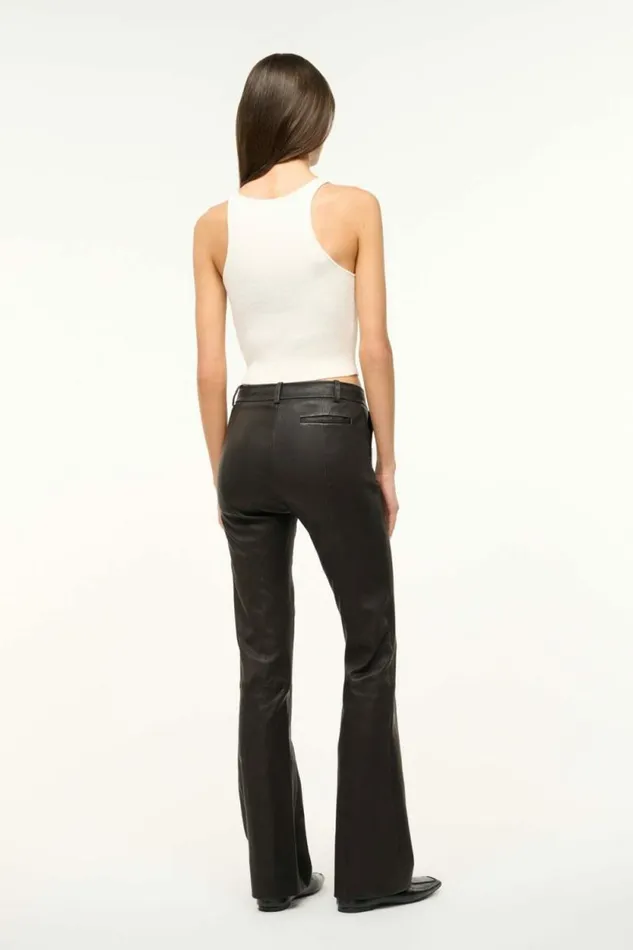 STAUD Pants and Shorts HANOVER LEATHER PANT Black 8211 Women