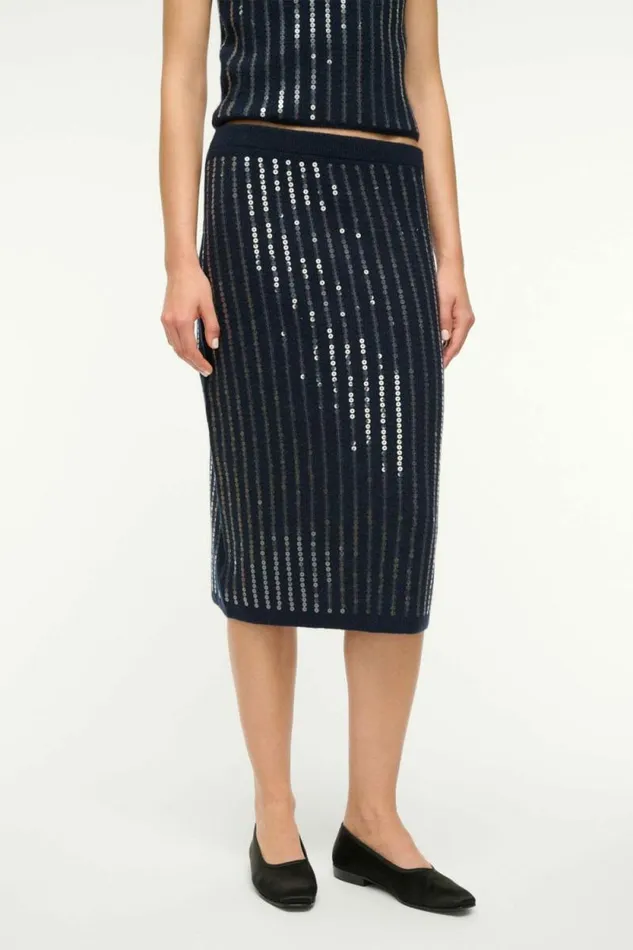 STAUD Skirts MIMI SKIRT Navy 8211 Women STAUD Skirts MIMI SKIRT Navy 8211 Women