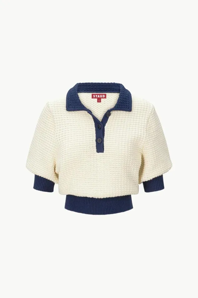 STAUD Sweaters ALTEA SWEATER Ivory Navy 8211 Women STAUD Sweaters ALTEA SWEATER Ivory Navy 8211 Women