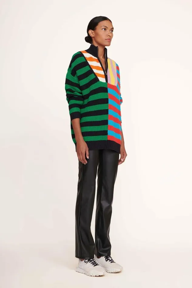 STAUD Sweaters HAMPTON SWEATER Cabana Stripe Multi 8211 Women