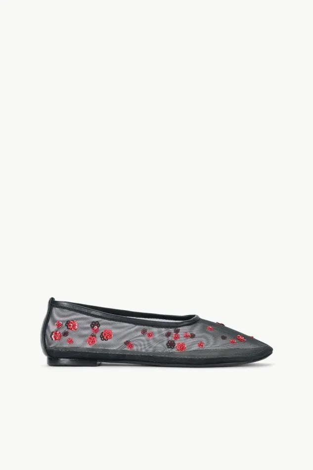 STAUD The Evening Edit ALBA BALLET FLAT Poppy 8211 Women