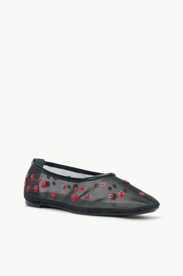 STAUD The Evening Edit ALBA BALLET FLAT Poppy 8211 Women