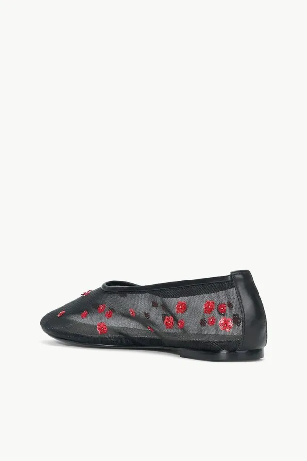 STAUD The Evening Edit ALBA BALLET FLAT Poppy 8211 Women