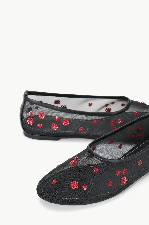 STAUD The Evening Edit ALBA BALLET FLAT Poppy 8211 Women