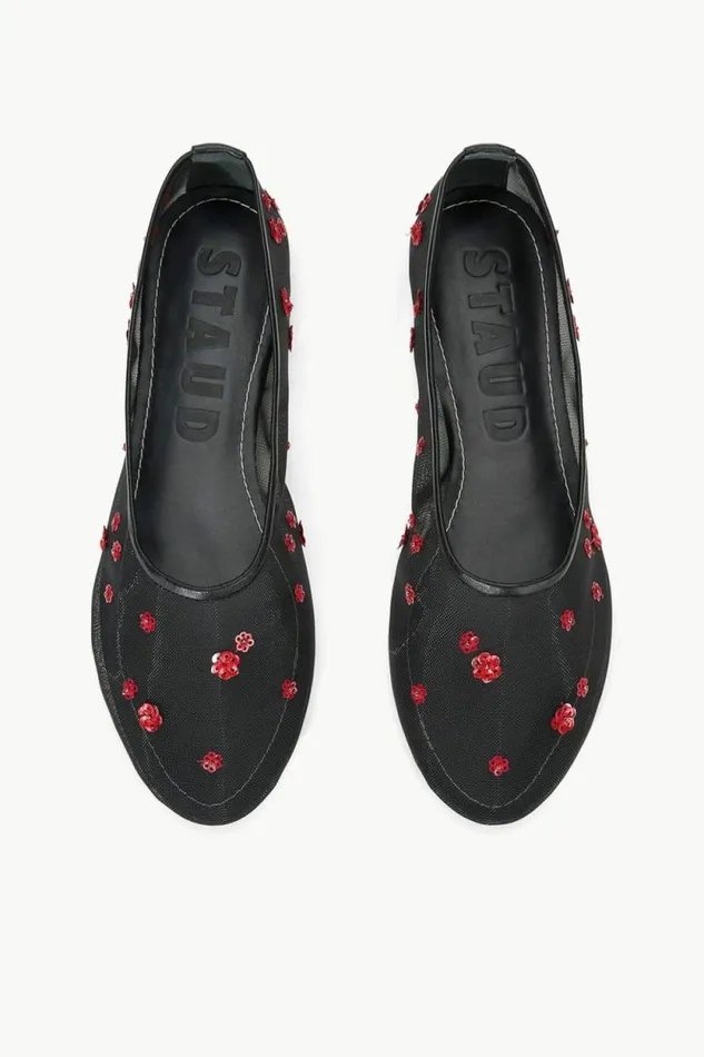 STAUD The Evening Edit ALBA BALLET FLAT Poppy 8211 Women