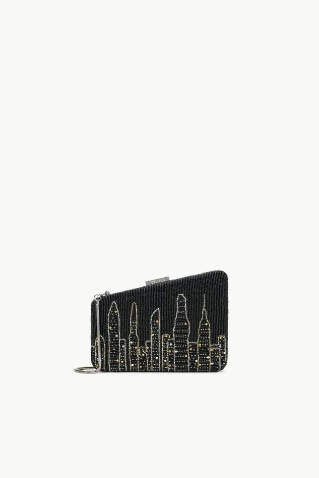 STAUD The Evening Edit CARMELLA BEADED CLUTCH Nyc Skyline 8211 Women