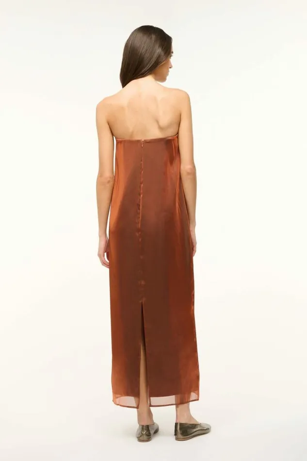 STAUD The Evening Edit CASEY DRESS Iridescent Cacao 8211 Women