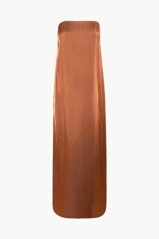 STAUD The Evening Edit CASEY DRESS Iridescent Cacao 8211 Women