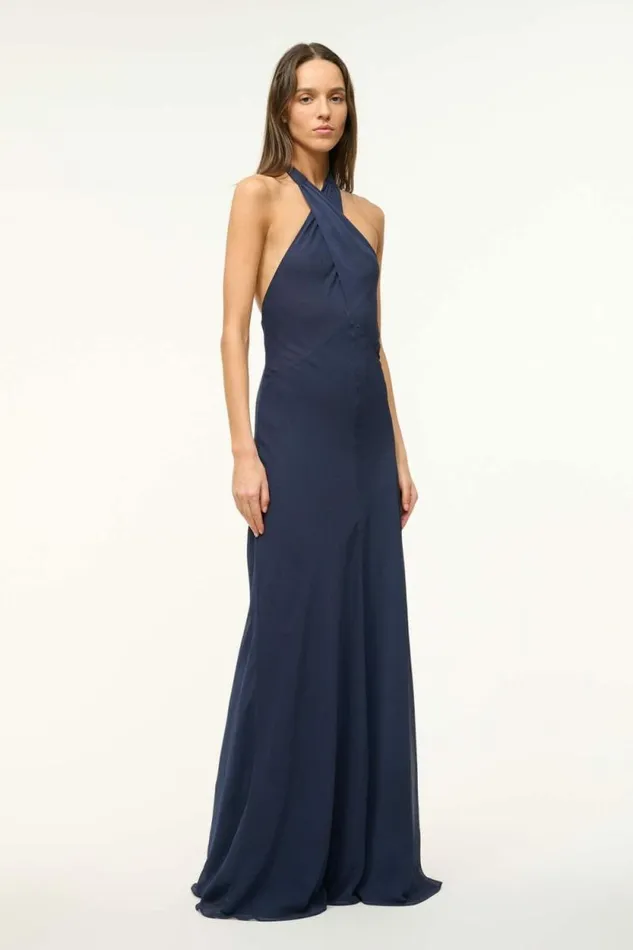 STAUD The Evening Edit DAWN MAXI DRESS Navy 8211 Women STAUD The Evening Edit DAWN MAXI DRESS Navy 8211 Women