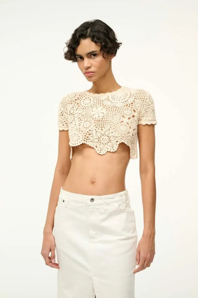 STAUD Tops STARLIGHT TOP Buttercream 8211 Women