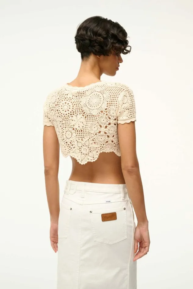 STAUD Tops STARLIGHT TOP Buttercream 8211 Women