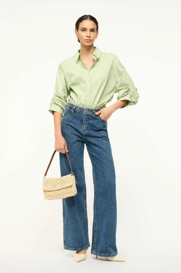 STAUD Tops TRAVERSE BODYSUIT Pale Jade 8211 Women