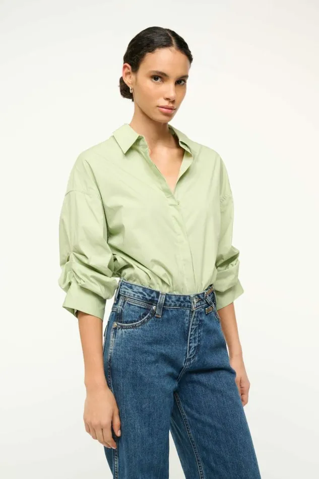 STAUD Tops TRAVERSE BODYSUIT Pale Jade 8211 Women STAUD Tops TRAVERSE BODYSUIT Pale Jade 8211 Women
