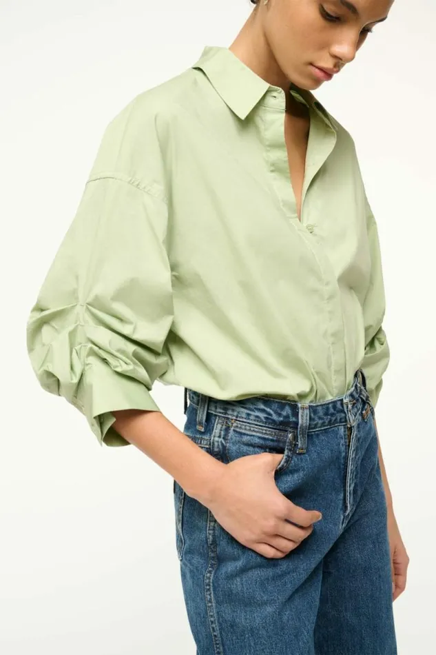 STAUD Tops TRAVERSE BODYSUIT Pale Jade 8211 Women STAUD Tops TRAVERSE BODYSUIT Pale Jade 8211 Women