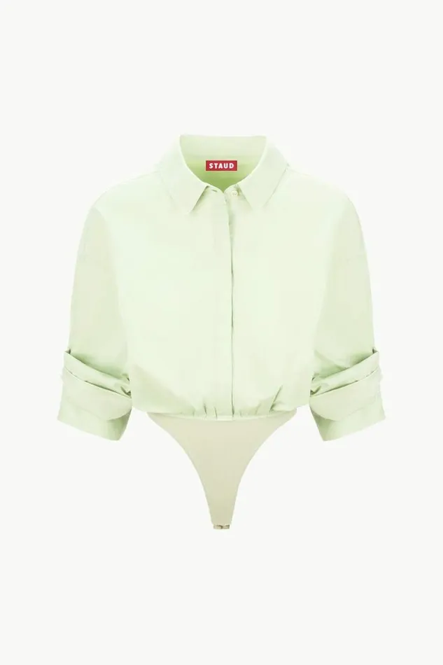 STAUD Tops TRAVERSE BODYSUIT Pale Jade 8211 Women STAUD Tops TRAVERSE BODYSUIT Pale Jade 8211 Women