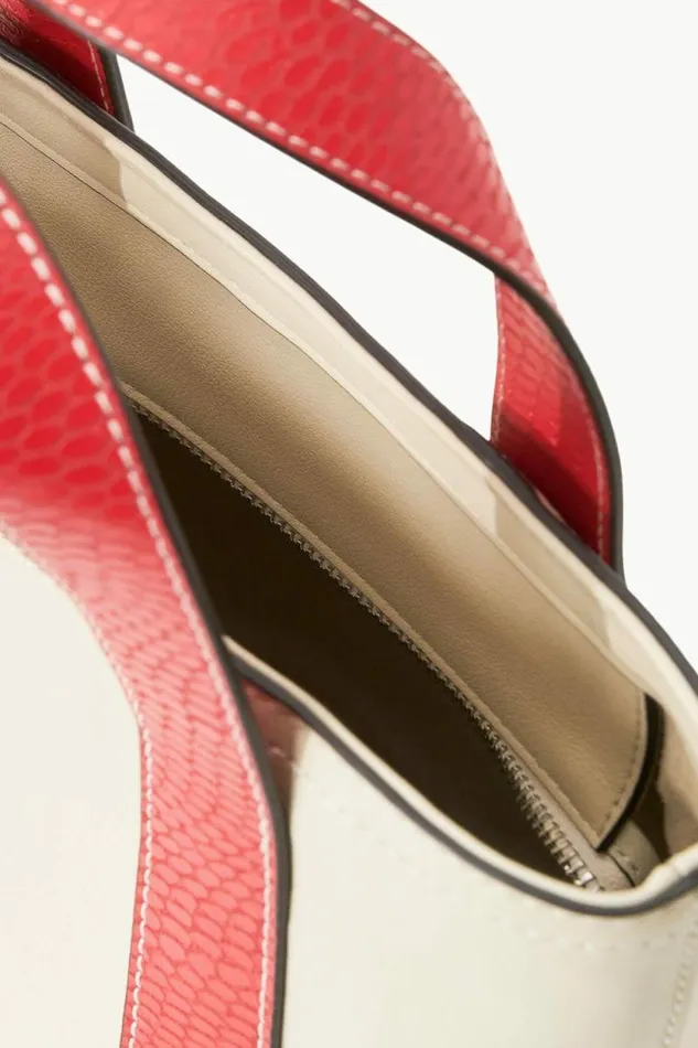 STAUD Totes CUSTOM ALLORA MINI TOTE Cream Red Rose 8211 Women STAUD Totes CUSTOM ALLORA MINI TOTE Cream Red Rose 8211 Women