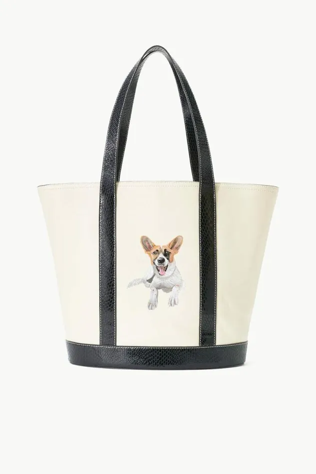 STAUD Totes CUSTOM ALLORA TOTE Cream Black 8211 Women