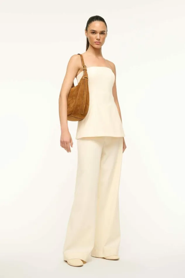 STAUD Totes PINE HOBO Tan Suede 8211 Women