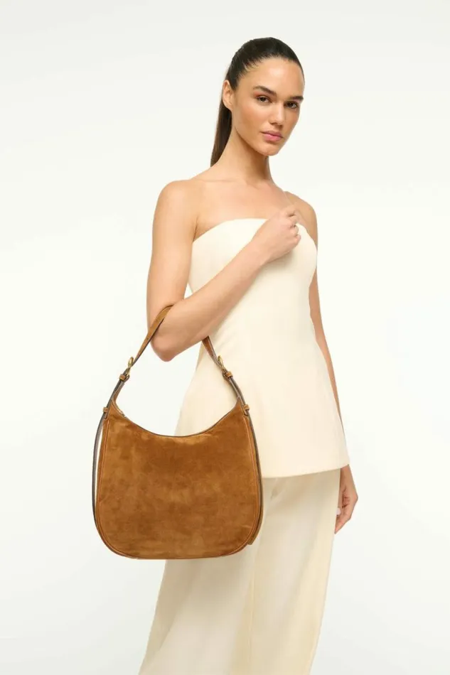 STAUD Totes PINE HOBO Tan Suede 8211 Women