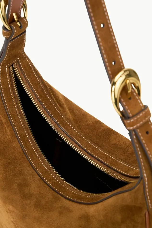 STAUD Totes PINE HOBO Tan Suede 8211 Women