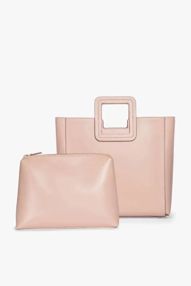 STAUD Totes SHIRLEY LEATHER BAG Blush 8211 Women