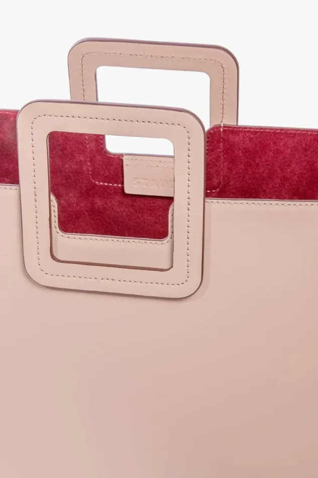 STAUD Totes SHIRLEY LEATHER BAG Blush 8211 Women