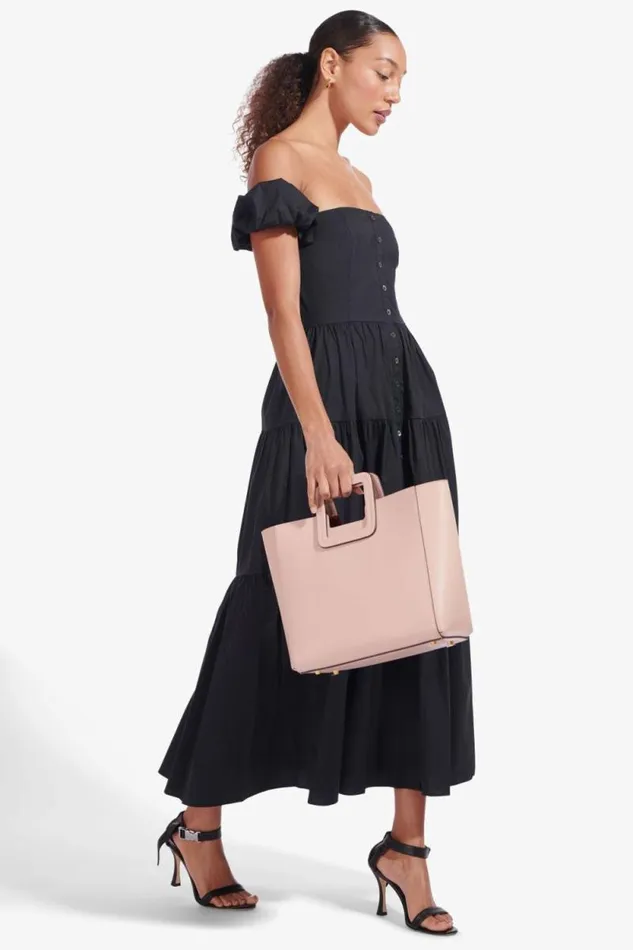STAUD Totes SHIRLEY LEATHER BAG Blush 8211 Women