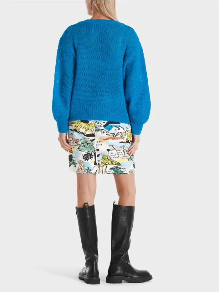 Strick Damen Marc Cain Leichter Sweater 034Rethink Together034 Deep Sea