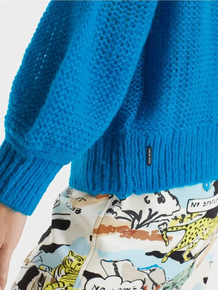 Strick Damen Marc Cain Leichter Sweater 034Rethink Together034 Deep Sea