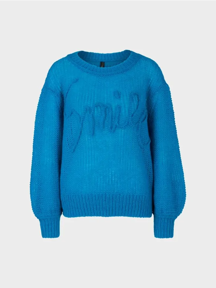 Strick Damen Marc Cain Leichter Sweater 034Rethink Together034 Deep Sea